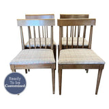 19.5" Unfinished Vintage Chair Set of 4 #07552
