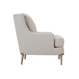 Rae Loose Pillow Back Metal Finish Chair