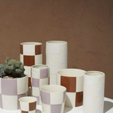 Purple Checkerboard Vase