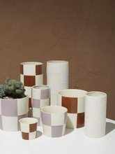 Load image into Gallery viewer, Purple Checkerboard Vase
