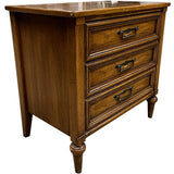 26" Unfinished 3 Drawer Vintage Single Nightstand #07510