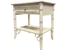 Load image into Gallery viewer, 24&quot; Finished 1 Drawer Thomasville Vintage Bamboo Style Single Side Table #07958
