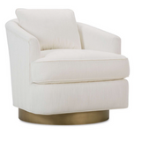Kaylee Aged Brass Down-Blend Cushion Swivel Chair