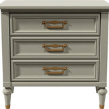 26" Unfinished 3 Drawer Vintage Single Nightstand #07510