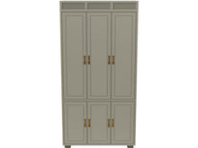 Load image into Gallery viewer, 38&quot; Unfinished 2 Drawer 4 Door Artefacts Vintage Wardrobe Hutch #07393
