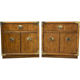 24" Unfinished 2 Door 1 Drawer Vintage 2 Side Table Set #08117