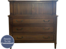 Load image into Gallery viewer, 43&quot; Unfinished 3 Drawer 2 Door Drexel Vintage Tallboy #08120
