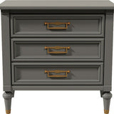 26" Unfinished 3 Drawer Vintage Single Nightstand #07510