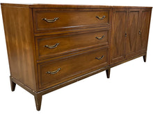 Load image into Gallery viewer, 68&quot; Finished Hepburn High Gloss 3 Drawer Broyhill Vintage Buffet #07508
