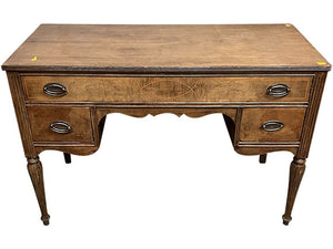 44" Unfinished 3 Drawer Vintage Desk #08190