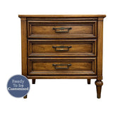 26" Unfinished 3 Drawer Vintage Single Nightstand #07510