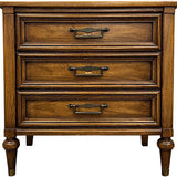 26" Unfinished 3 Drawer Vintage Single Nightstand #07510