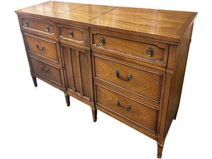 75" Unfinished 7 Drawer 1 Door Drexel Vintage Buffet #08118
