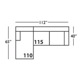 Cambria Tight Back Three Seat Sectional