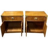 24" Unfinished 2 Door 1 Drawer Vintage 2 Side Table Set #08117
