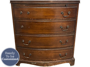 28" Unfinished 4 Drawer Vintage Dresser #07941