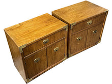 Load image into Gallery viewer, 24&quot; Unfinished 2 Door 1 Drawer Vintage 2 Side Table Set #08117
