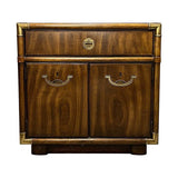 24.5" Unfinished 1 Drawer 2 Door Vintage Single Nightstand #07518