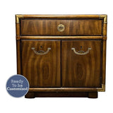 24.5" Unfinished 1 Drawer 2 Door Vintage Single Nightstand #07518