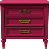 26" Unfinished 3 Drawer Vintage Single Nightstand #07510