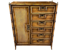 Load image into Gallery viewer, 45&quot; Finished 6 Drawer 1 Door Stanly Furniture Vintage Bamboo Style Tallboy #07967: At Munster, IN Location
