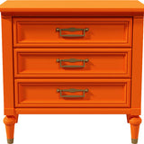26" Unfinished 3 Drawer Vintage Single Nightstand #07510