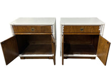 Load image into Gallery viewer, 24.5&quot; Unfinished 1 Drawer 2 Door Vintage Nightstand Set Of 2 #08146
