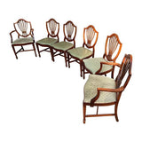 20" Unfinished Vintage Shield Back Chair Set of 6 #07602