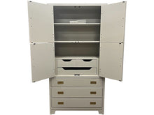 Load image into Gallery viewer, 41&quot; Finished 3 Drawer 4 Door Vintage Hutch #07462
