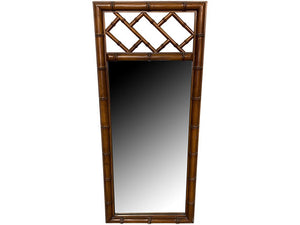 19.25" Unfinished Vintage Bamboo Style Mirror #08150