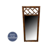 19.25" Unfinished Vintage Bamboo Style Mirror #08150