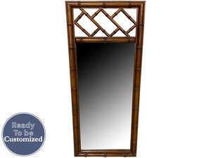 19.25" Unfinished Vintage Bamboo Style Mirror #08150