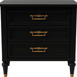 26" Unfinished 3 Drawer Vintage Single Nightstand #07510