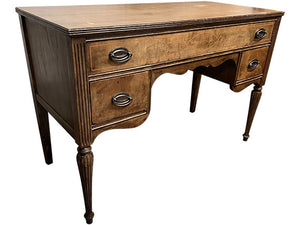 44" Unfinished 3 Drawer Vintage Desk #08190