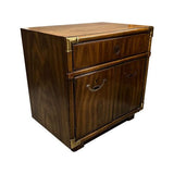 24.5" Unfinished 1 Drawer 2 Door Vintage Single Nightstand #07518