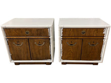 Load image into Gallery viewer, 24.5&quot; Unfinished 1 Drawer 2 Door Vintage Nightstand Set Of 2 #08146
