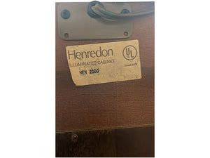 32" Unfinished 2 Door Henredon Vintage Glass Door Hutch #08160