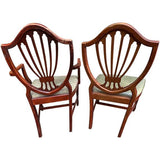 20" Unfinished Vintage Shield Back Chair Set of 6 #07602