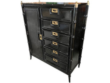 Load image into Gallery viewer, 45&quot; Finished 6 Drawer 1 Door Stanly Furniture Vintage Bamboo Style Tallboy #07967: At Munster, IN Location
