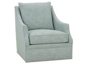 Marie Classic Modern Down-Blend Cushion Swivel Chair