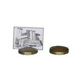 Chiseled Place Card Holder, Brass - Disk