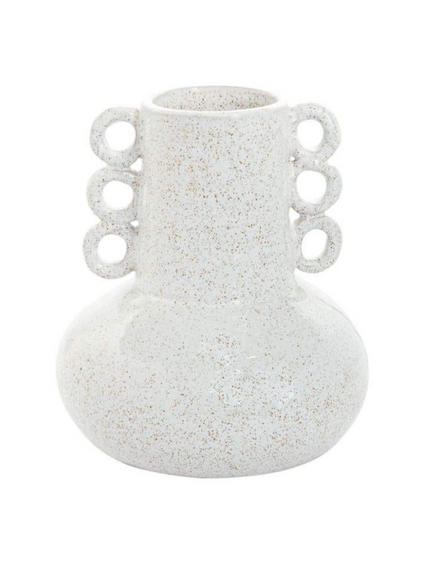 Odella Speckled White Vase