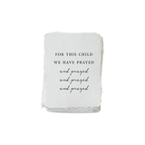 "For This Child We Have Prayed" Card