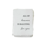 "All of Heaven is Rallying for You" Card