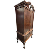 37" Unfinished 3 Drawer 2 Door Vintage Hutch #07242