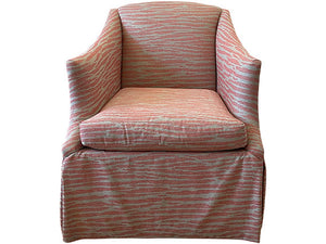 Pink and Gray Zebra Swivel Chair