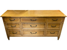 Load image into Gallery viewer, 64&quot; Painted Black Gloss 9 Drawer Heirloom Dresser #07014

