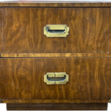 24" Unfinished 2 Drawer Vintage Single Side Table #05632