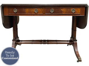 37.5" Unfinished 2 Drawer Vintage Table #07016