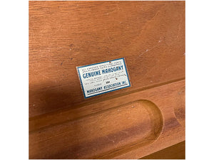 36.5" Unfinished 2 Drawer 2 Door Genuine Mahogany Vintage Desk #05670